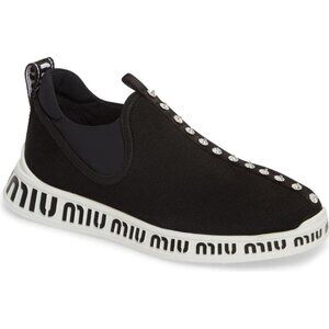 MIU MIU Logo Slip-On Sneaker sz 9